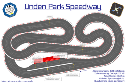 2010 - aktuelles Bahnlayout des Linden Park Speedway